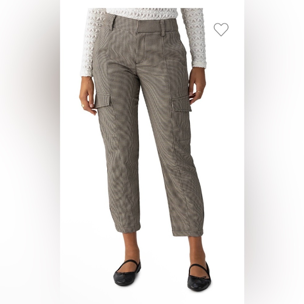 Sanctuary Women's Polished Checkered Cargo Pants-28" inseam